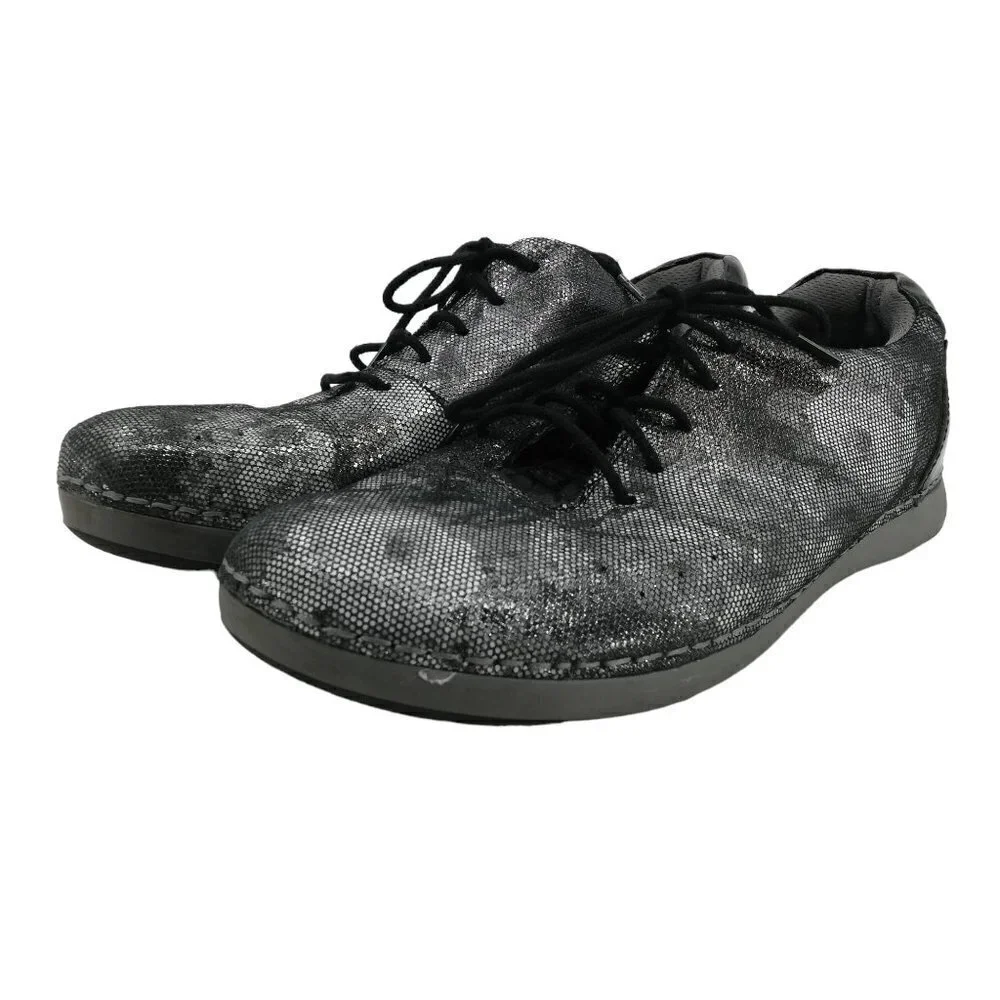 Alegria Essence Elegance Floral Metallic Tennis Shoes Size 41 10.5-11 Comfort